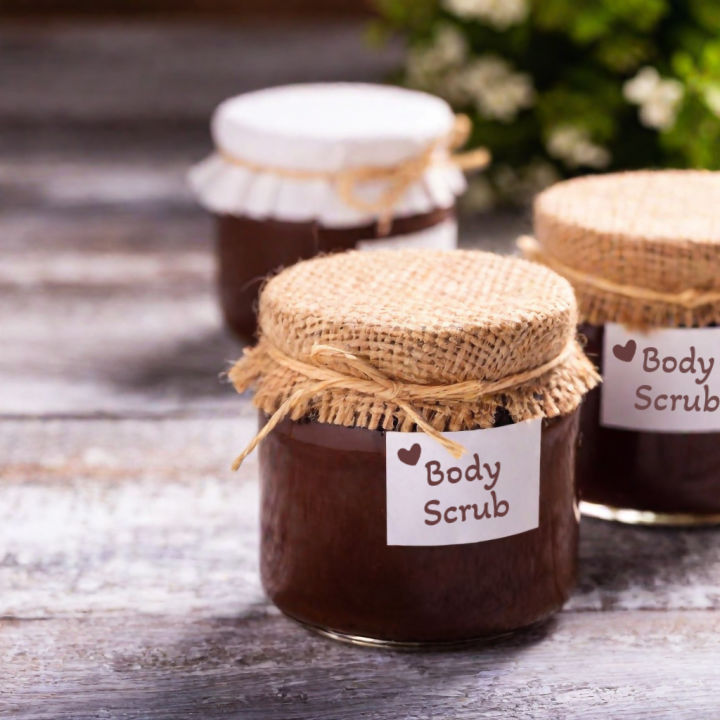 Homemade Chocolate Body Scrub Spa Party Favor