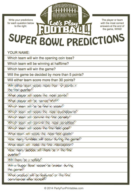 Free Printable Super Bowl Activities Free Templates Printable